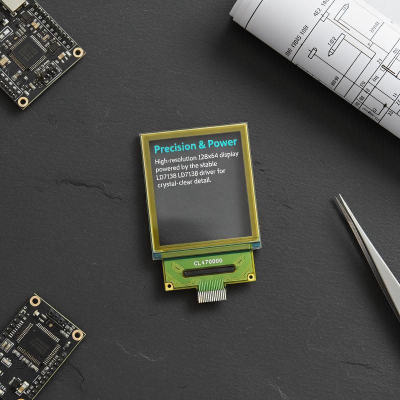 Diy Wearable Electronics - Şeffaf 1.5 İnç PMOLED Ekran 128x64