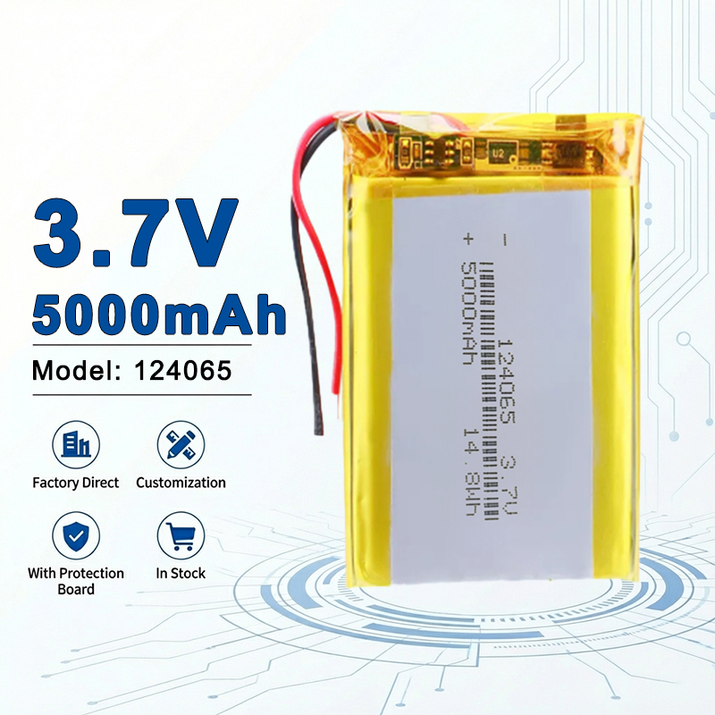Diy Wearable Electronics - 124065 3.7V 5000mAh Şarj Edilebilir Li-ion