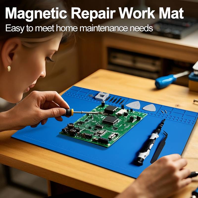 Diy Electronics Workstation - Anti-Statik Silikon Lehimleme Matı, Isıya Dayanıklı