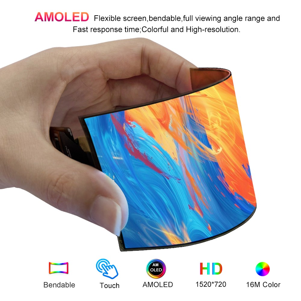 Wisecoco 5 İnç AMOLED Esnek Ek - Diy Wearable Electronics incelemesi ve fiyatı