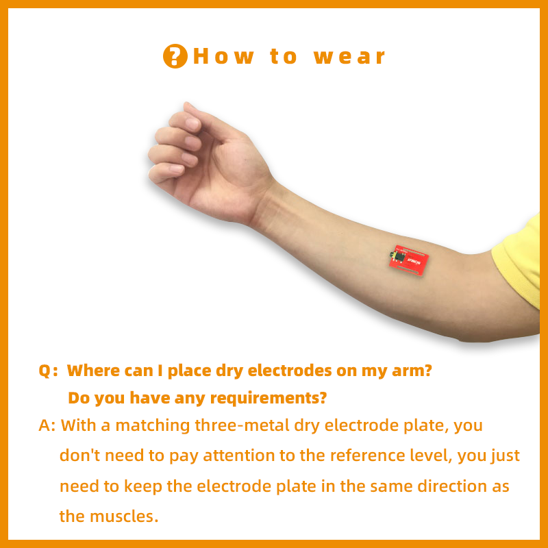 Biyosensör EMG Biyometri Kuru  - Diy Wearable Electronics incelemesi ve fiyatı